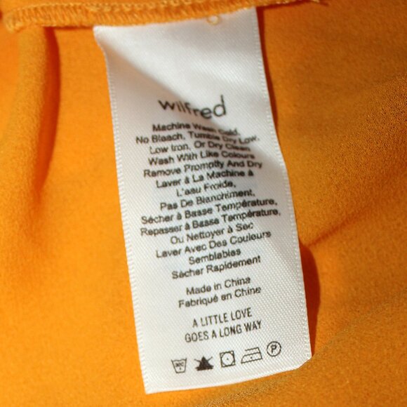 Aritzia Wilfred Reign Blouse in Cairo Gold long sleeve wrap S - Picture 7 of 8